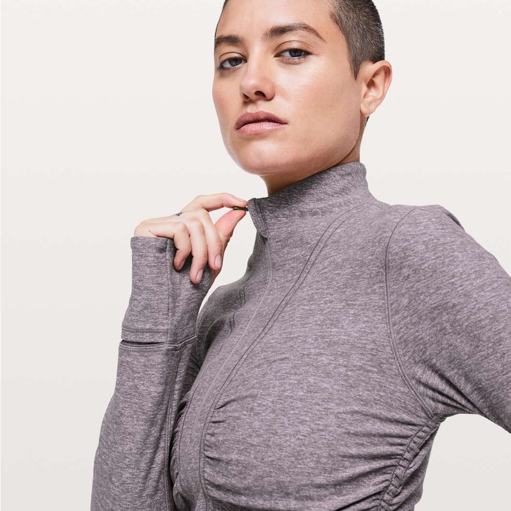 Lululemon Cypress Kiss 1/2 Zip - Heathered Lunar Rock